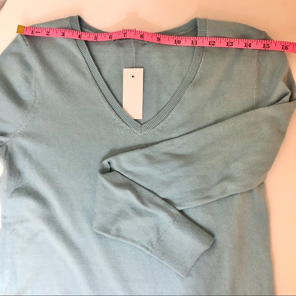 NWT LOFT Floral V-neck Mixed Media Sweater floral touch long sleeve office work - Picture 5 of 15